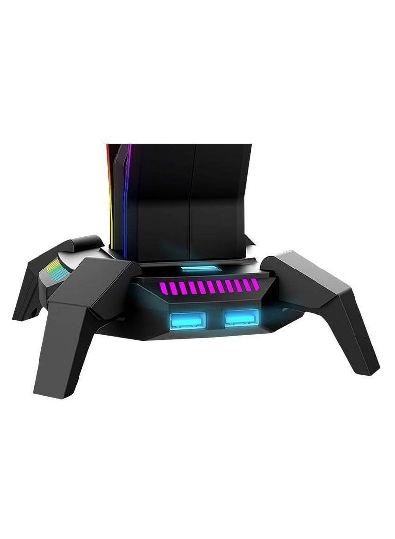 مارفو - Headset Holder With RGB Lighting and control button - HZ-10 - Image 1