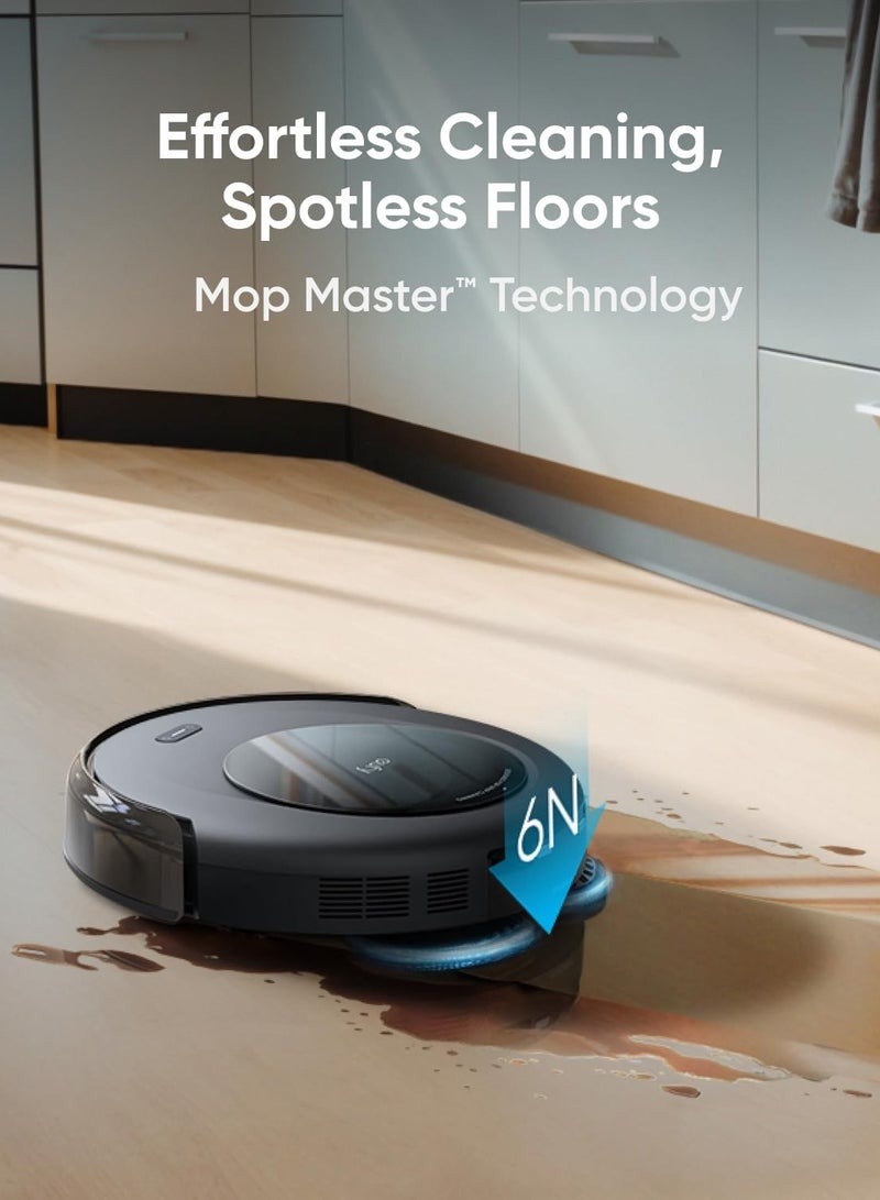إيوفي - Robot Vacuum Omni C20 with All-in-One Station, Auto Emptying, Mop Washing and Drying for Hands-Free Cleaning, 7,000 Pa Powerful Suction, 3.35-Inch Ultra-Slim Body, Robot Vacuum and Mop Combo 30 W T2280V11 Black - Image 1