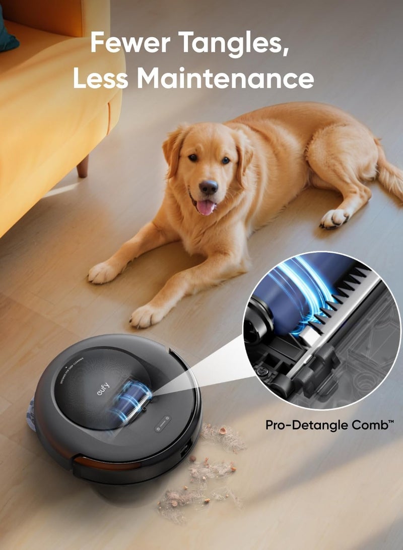 إيوفي - Robot Vacuum Omni C20 with All-in-One Station, Auto Emptying, Mop Washing and Drying for Hands-Free Cleaning, 7,000 Pa Powerful Suction, 3.35-Inch Ultra-Slim Body, Robot Vacuum and Mop Combo 30 W T2280V11 Black - Image 1