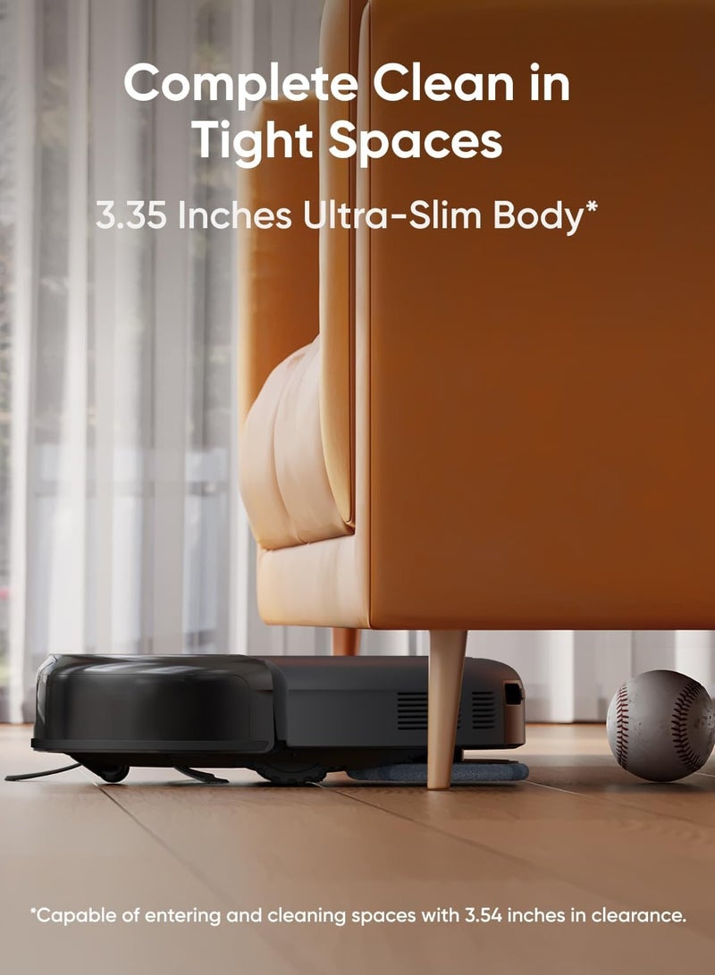 إيوفي - Robot Vacuum Omni C20 with All-in-One Station, Auto Emptying, Mop Washing and Drying for Hands-Free Cleaning, 7,000 Pa Powerful Suction, 3.35-Inch Ultra-Slim Body, Robot Vacuum and Mop Combo 30 W T2280V11 Black - Image 1
