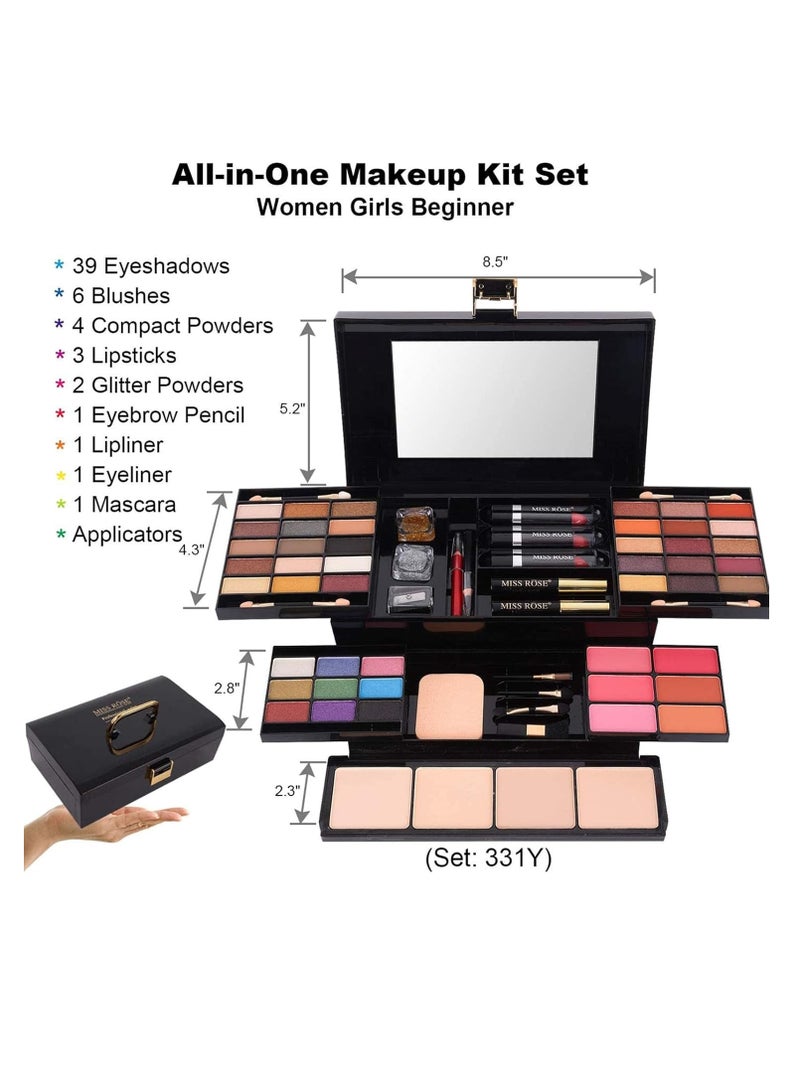 مس روز M 58 Color Professional Makeup Pallet, Makeup Kit For Women Full Kit, All In One Makeup Kit Set, Makeup Gift Set For Women Girls 331Y - Image 3