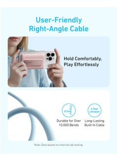 آنكر 10000 mAh Power Bank (10K, Magnetic Wireless, Built-In USB-C Cable) White  - Image 5