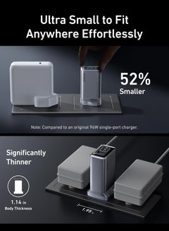 Anker Prime 100W USB C Charger, 3-Port Foldable and Compact GaN Charger, For MacBook Pro/Air, iPad Pro, iPhone 16/15/14 Series, Samsung S25/S24, Note20, Pixelbook, Apple Watch, and More Silver  - Image 4