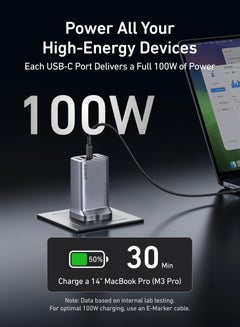 Anker Prime 100W USB C Charger, 3-Port Foldable and Compact GaN Charger, For MacBook Pro/Air, iPad Pro, iPhone 16/15/14 Series, Samsung S25/S24, Note20, Pixelbook, Apple Watch, and More Silver  - Image 3