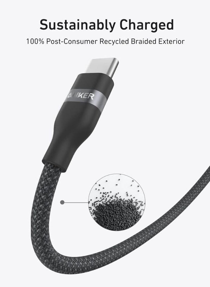 Anker Nano USB C Cable, 240W  6ft Flexible Braided Cord, Fast Charging Type C Charger for iPhone 15/15 Pro/15 Plus/15 Pro Max, MacBook Pro, iPad Pro, Galaxy S23, and More Black Black - Image 2