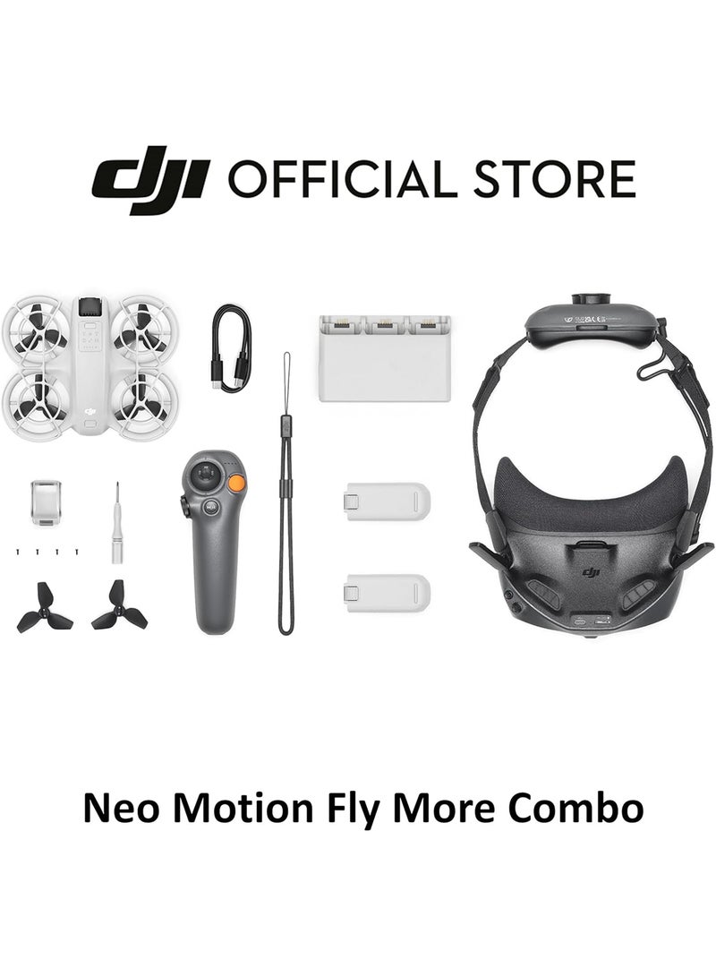 dji - Neo Motion Fly More Combo, Mini Drone with 4K UHD Camera for Adults, 135g Self Flying Drone with RC Motion 3 and 3 Batteries - Image 1