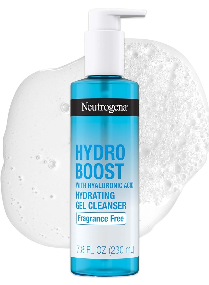 نيوتروجينا Hydro Boost Fragrance Free Hydrating Gel Facial Cleanser with Hyaluronic Acid, Daily Foaming Face Wash & Makeup Remover, Gentle Face Wash, Non-Comedogenic, 7.8 fl. Oz 230 mlml - Image 1