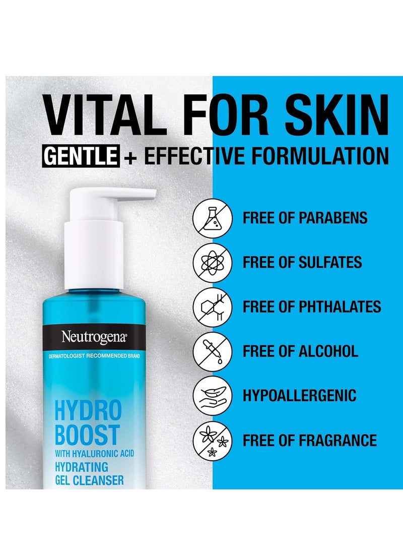 نيوتروجينا Hydro Boost Fragrance Free Hydrating Gel Facial Cleanser with Hyaluronic Acid, Daily Foaming Face Wash & Makeup Remover, Gentle Face Wash, Non-Comedogenic, 7.8 fl. Oz 230 mlml - Image 4