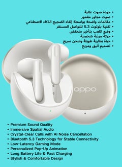 OPPO Enco R2 Earphones, featuring Hi-Fi Sound, Extended 25-Hour Playtime, and IP54 Water & Sweat Resistance Gold  - Image 3