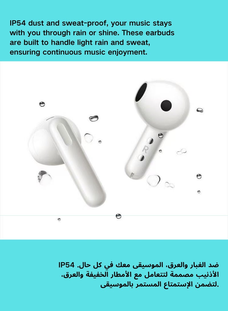OPPO - Enco R2 Earphones, featuring Hi-Fi Sound, Extended 25-Hour Playtime, and IP54 Water & Sweat Resistance Gold - Image 1