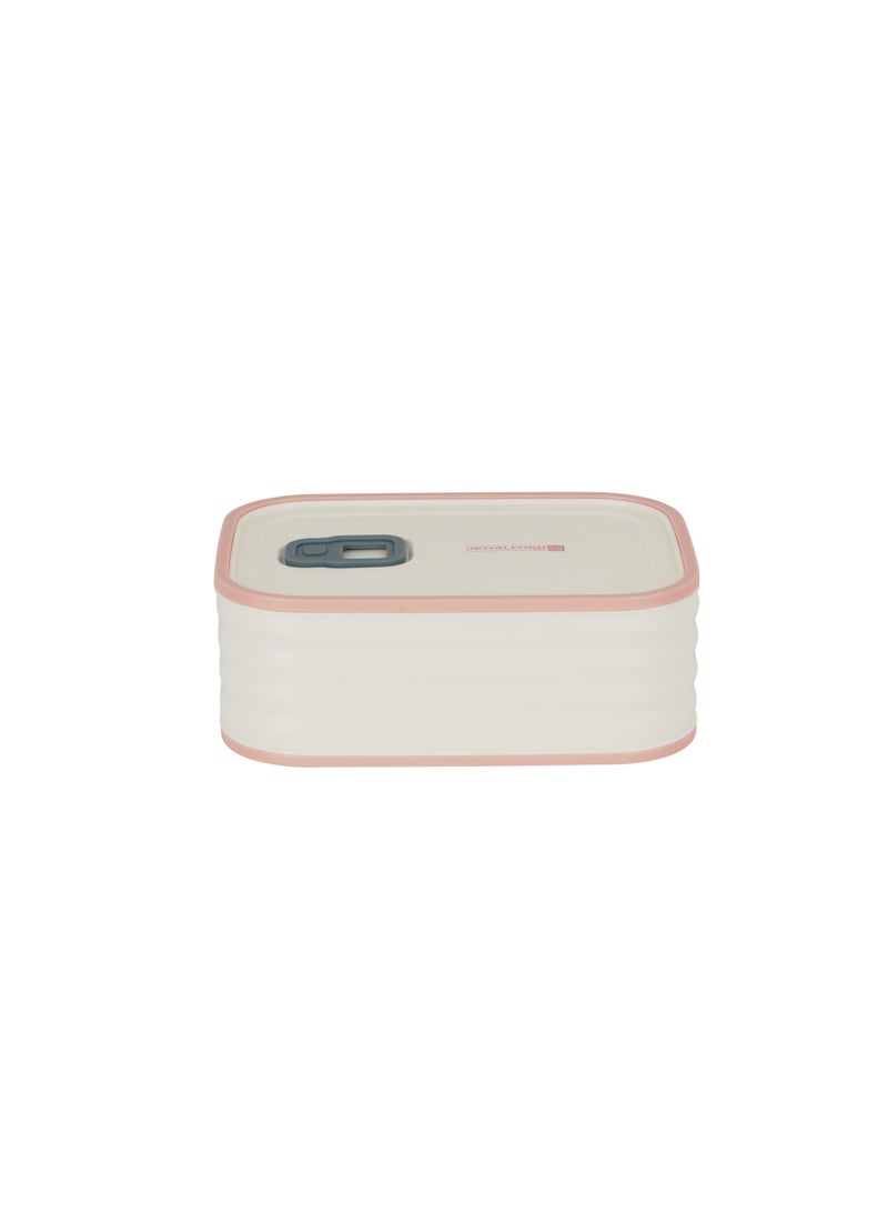 Royalford Royalford 950 ml Lunch Box- RF12625/ Plastic Rectangular Tiffin with Lid with Steam Vent, Leakproof Spacer/ Suitable for Schools and Offices/ Sturdy Locks and Spill-Proof/ BPA-Free and Odor-Free PP Construction Multicolour  - Image 1