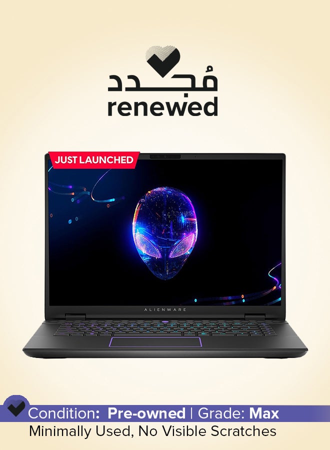 Renewed - Alienware M16 R2 With 16-Inch QHD+ LED Display,Intel Core Ultra 7 155H/16-Core/16GB DDR5 RAM/1TB SSD/NVIDIA RTX 4070/Windows 11 English Black