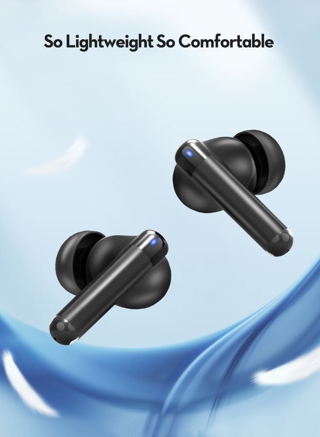 RAVPOWER - True Wireless Bluetooth Earbuds, 24H Playtime, ENC Clear Calls Black - Image 1