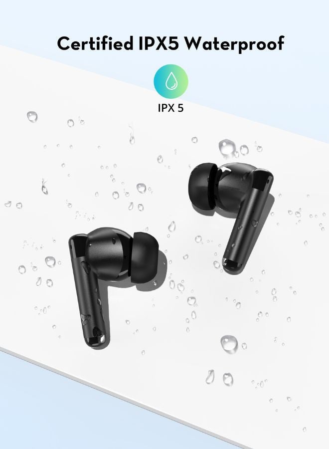 RAVPOWER - True Wireless Bluetooth Earbuds, 24H Playtime, ENC Clear Calls Black - Image 1
