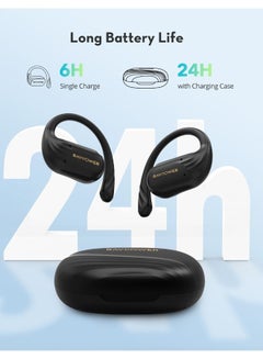 RAVPOWER OpenRun Air2 True Wireless Bluetooth Earbuds, Open-Ear Design, Hi-Fi Stereo Sound, 24H Playtime, & Sweatproof Black  - Image 5