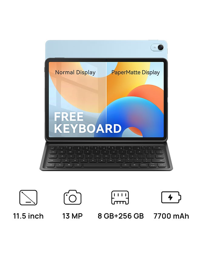 HUAWEI - MatePad 11.5 New PaperMatte Edition Isle Blue 8GB RAM 256GB WIFI - Middle East Version + [ Free Keyboard ] - Image 1