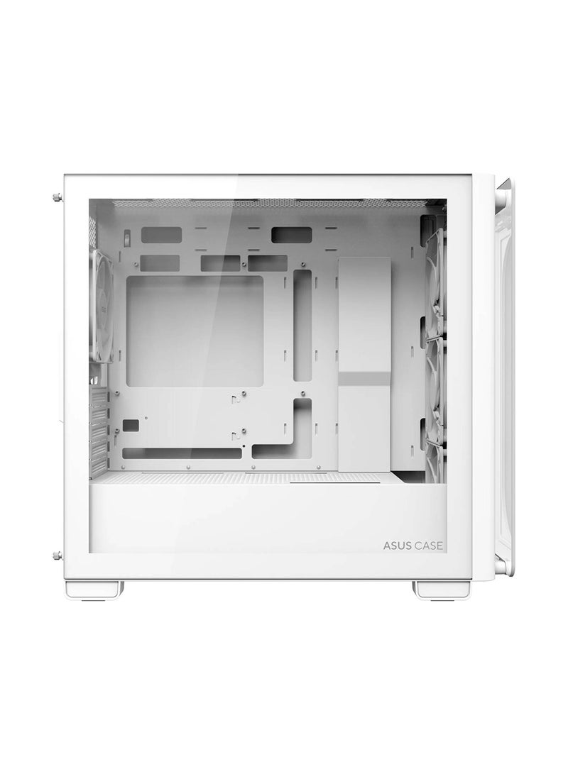 ASUS A23 Plus Computer Case, 4x Pre-Installed aRGB Fans, Up to 360mm Radiator & 7x 120mm Fan Support, 380mm Graphics Card Compatible, Front Panel USB Type-C I/O, 90DC00K3-B19010 White  - Image 3