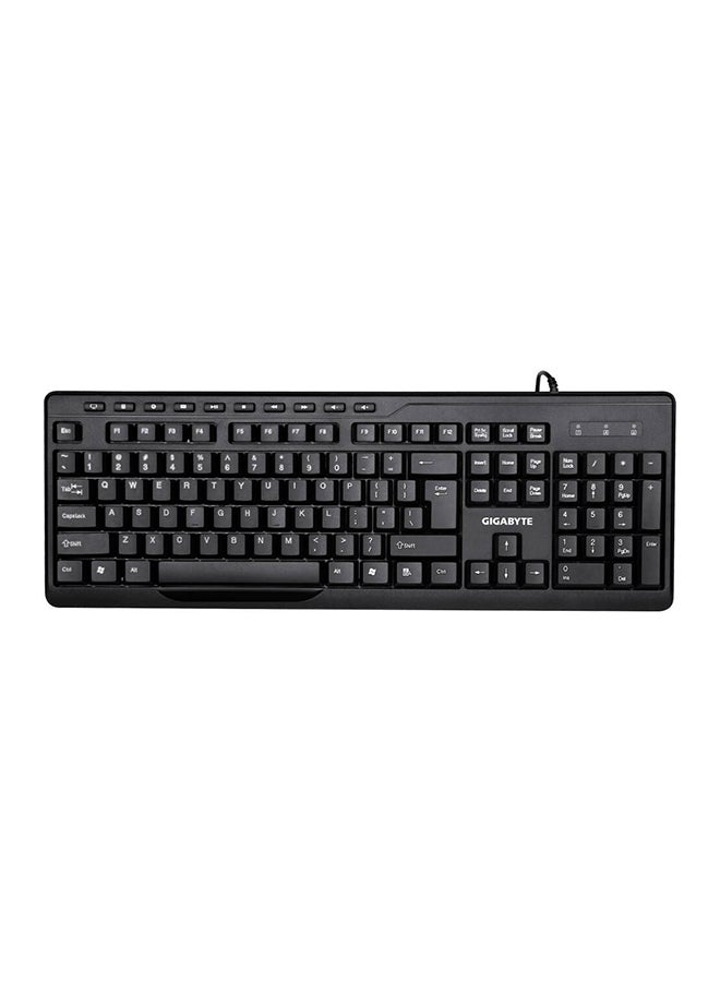 GIGABYTE Wired Keyboard and Mouse Combo, 1000 DPI Sensitivity, USB Interface, Membrane Activation, Up to 3 Million Clicks, Long-Lasting Mouse, 1.5m Cable Length, KM6300 Black  - Image 2