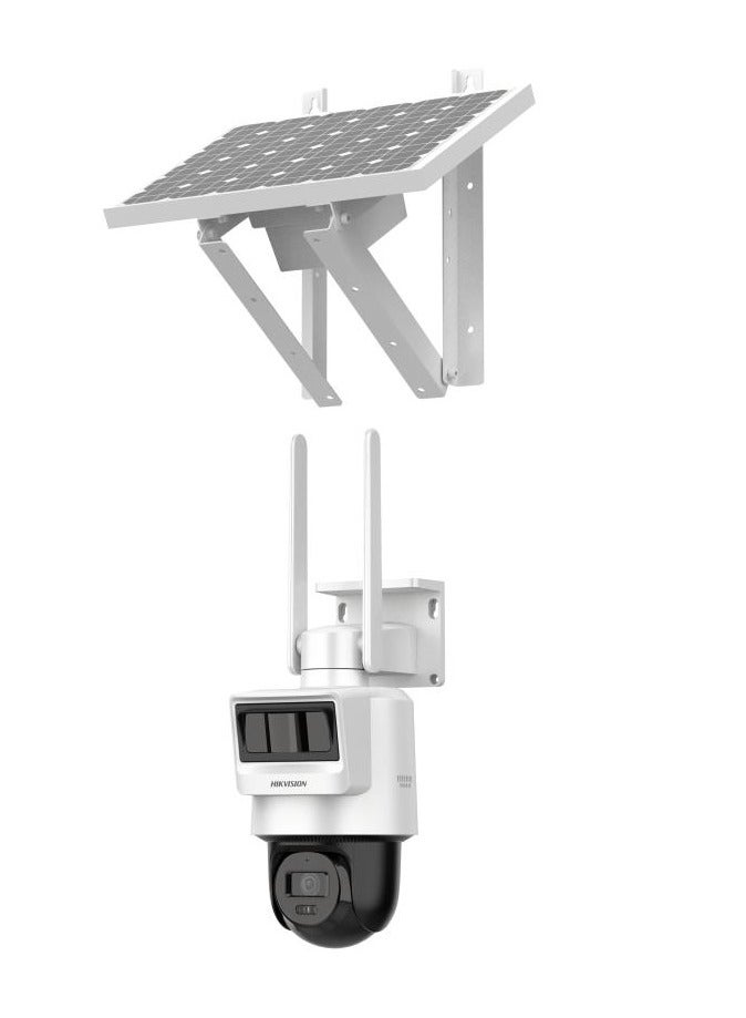HIKVISION 4MP Solar-Powered PT Security Camera with PIR + Radar Motion Detection, 30m IR Night Vision, 4G LTE Connectivity, Two-Way Audio, Supports Up to 512GB On-Board Storage, IP66 Waterproof, Digital WDR, Smart Supplement Light, Audio Alarm, and Vehicle/Human Detection | DS-2DE2C400IWG-K/4G/C05S10  - Image 2