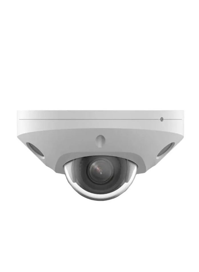 HIKVISION - 4 MP Acusense Smart Hybrid Light Fixed Mini Dome Network Camera, Built-In Arrayed-Dual Microphone, 120 dB True WDR Technology, Built-In Memory Card Slot Supports up to 512 GB, H.265+, IP67, IK08 | DS-2CD2543G2-LIS2U - Image 1