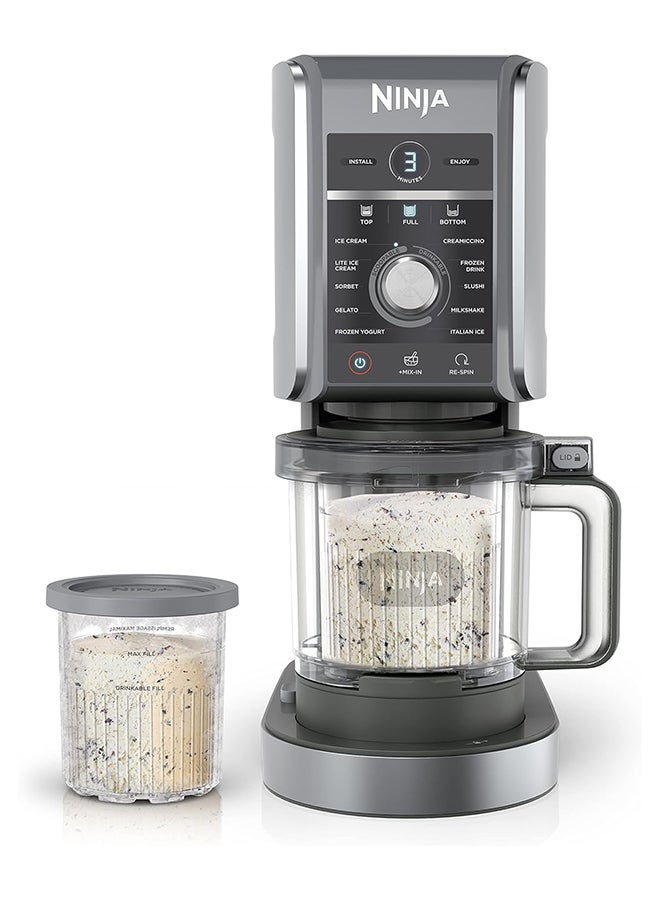 Ninja - CREAMi Deluxe 11-in-1 Ice Cream & Frozen Treat Maker for, Sorbet, Milkshakes, Drinks More, 11 Programs, with 2 XL Family Size Pint Containers, Perfect Kids, 2 quarts 800 W NC501ANZ/NC501EU Silver - Image 1