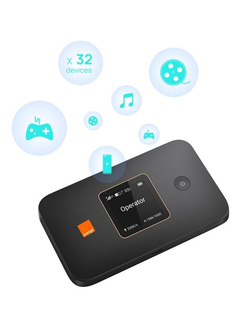 HUAWEI Mobile WiFi Elite 2 E5785-320 Portable Router 4G + LTE  Cat7 Speed Up to 300 mbps Battery 3000 mAh - Support All Networks Black  - Image 4