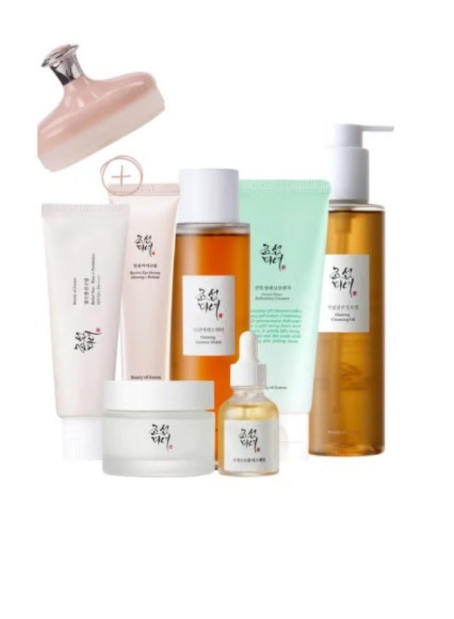 Beauty of Joseon - Optimal Collection for Glowing Skin Cleansing Oil Cleansing Foam Essence Water Revive Eye Serum Glow Serum Dynasty Cream Sunscreen Rice Probiotics SPF50+ PA++++ 560GRAMSml - Image 1