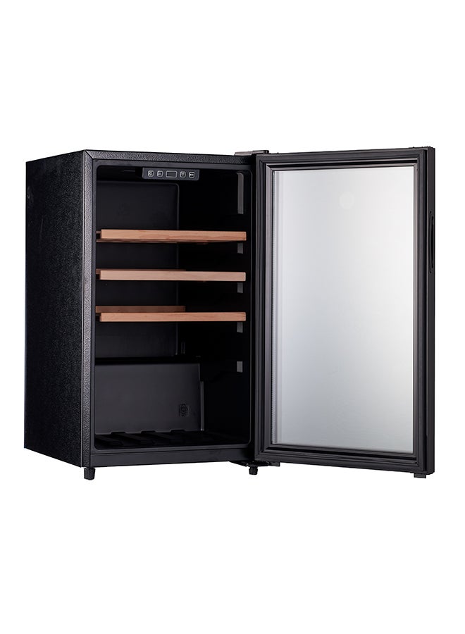 هوفر ثلاجة مشروبات بباب واحد سعة 165 لتر مع إضاءة LED، رف خشبي، ترموستات قابل للتعديل، 2 أرجل و 2 عجلات، باب زجاجي، ضمان سنة واحدة، أسود - HBC-K165-B - Image 5