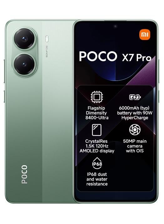 Xiaomi POCO X7 Pro Dual SIM Green 12GB RAM 512GB 5G - Global Version - Image 1