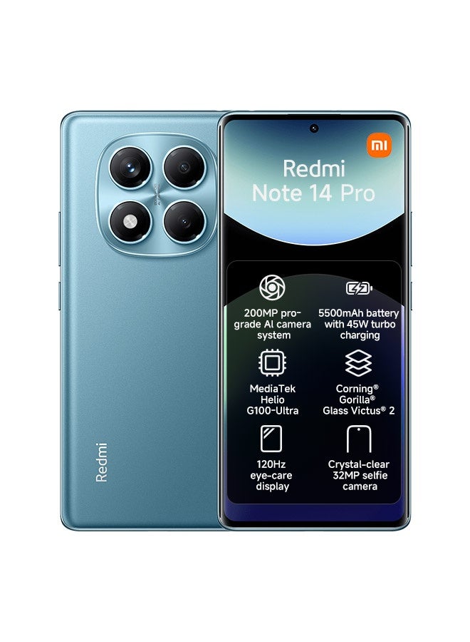 Xiaomi Redmi Note 14 Pro 4G Ocean Blue 8GB RAM 256GB - Global Version - Image 1