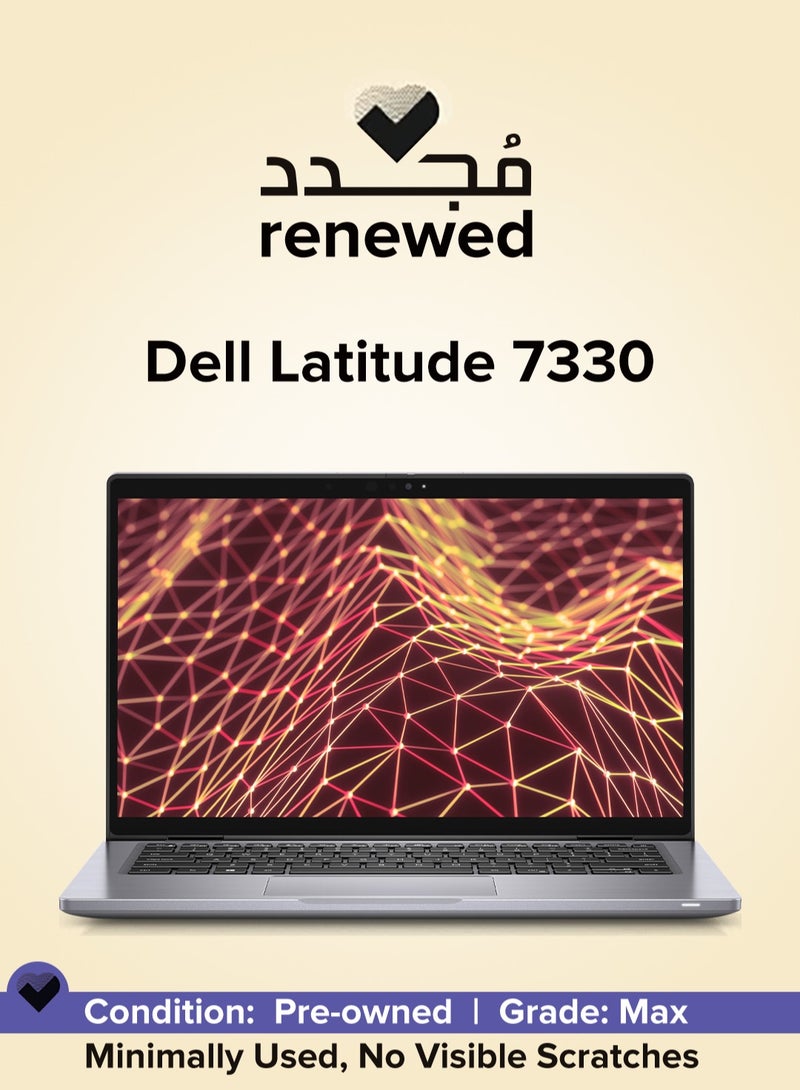 DELL Renewed Laptop Latitude 7330 - CPU Intel Core i5-1245U - Ram 16 GB DDR4 - Hard 256 GB SSD M.2 NVME - VGA Intel Iris XE Graphics - Display 13.3'' Inch Led IPS Screen - Windows 11 Pro English Black - Image 1