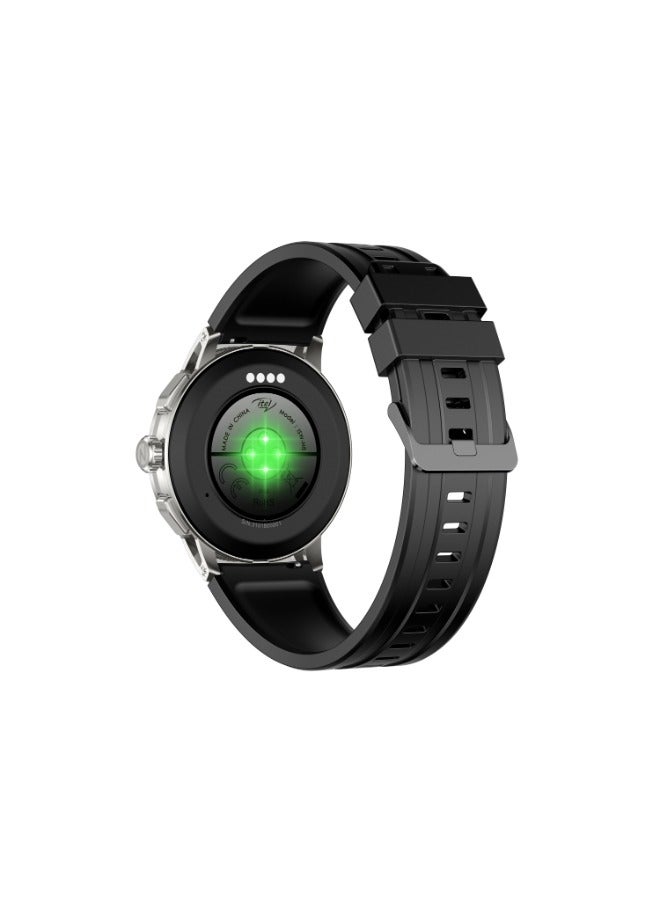 ITEL - 360 mAh Smartwatch ISW-N8 Horizon with Black Strap Aluminum Silver - Image 1