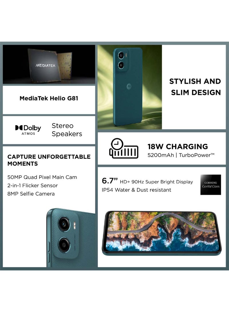 Motorola G05 Dual SIM  Forest Green 4GB RAM 256GB - Middle East Version - Image 2