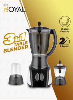 Royal 3 in 1 Countertop Electric Kitchen Blender 1.5 Liter 2 Speed Level with pulse function RA-BG159 1.5 L 400 W 3in1 Countertop Table Blender RA-BG159  - Image 1