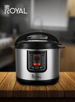 Royal Electric Pressure Cooker Multi Functional 12in1 | Capacity: 10 Liters | Pressure cooker, Saute/ Browning, Slow cooker, Rice Cooker, Steamer, Yogurt maker & Warmer | LCD Display 10 L 1300 W RA-PC1039 Black & Silver  - Image 4