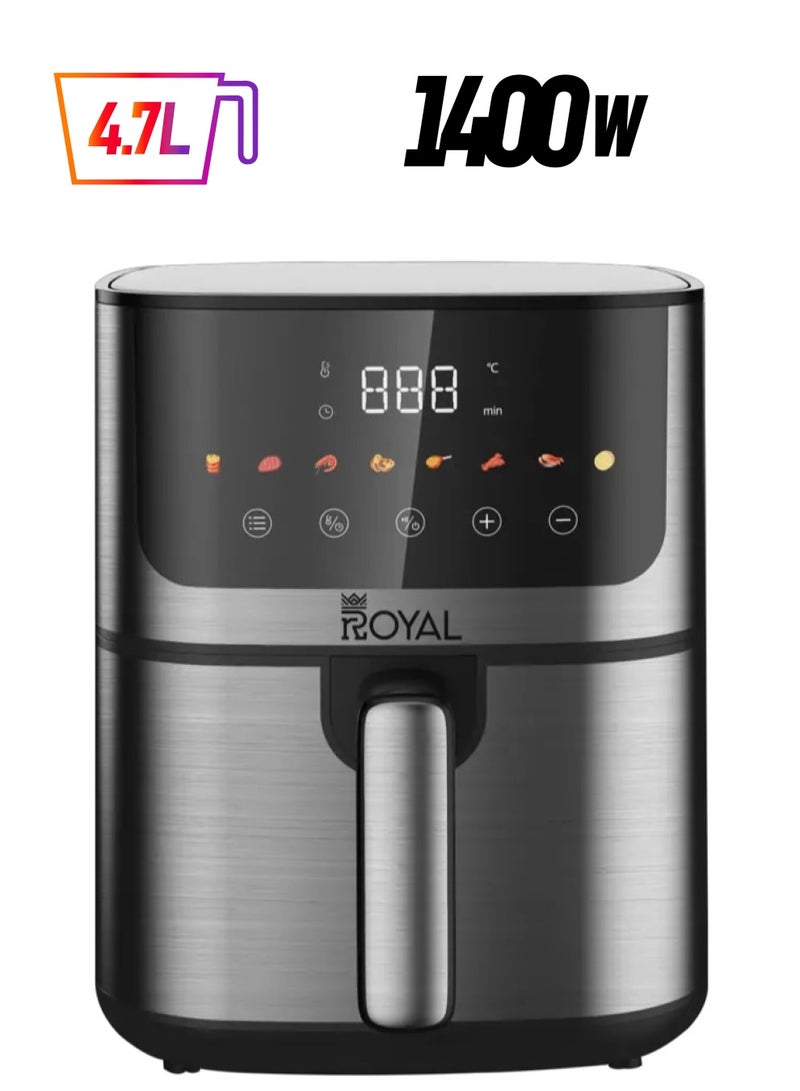 Royal Digital Air Fryer - 200 Temperature Rapid Hot Air Circulation RA-AFD4718 4.7 L 1400 W RA-AFD4718 black - Image 1