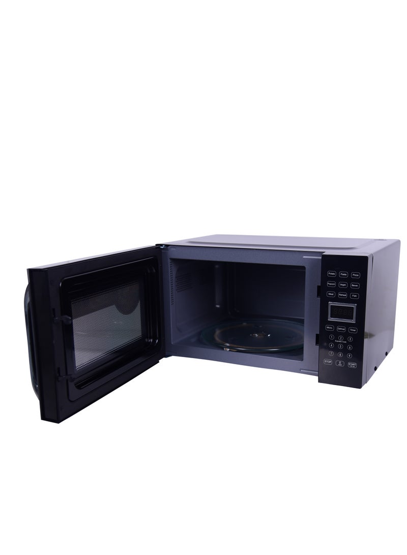 Royal Membrane Digital Microwave Oven, 10 Power Leves, 99.99 min Timer, Child Safety-Lock, Cooking End Signal, Easy Pull Chrome Handle, Grey, RA-25XDG 25 L 800 W RA-25XDG Black - Image 5