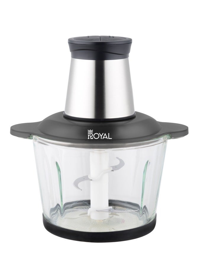 Royal Electric Food Chopper Glass Bowl 3 Liter 300 Watt 2 Speed RA-CHG-306 300 W RA-CHG-306 - Image 1