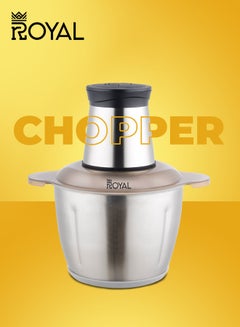 Royal Electric Food Chopper Glass Bowl 3 Liter 300 Watt 2 Speed RA-CHG-306 300 W RA-CHG-306  - Image 2