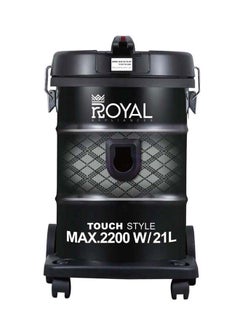 Royal Drum Vacuum Cleaner With Powerful Suction, Dry & Blow Function, Metal Telescope Tube,Full Indicator, Perfect For Personal & Commercial Use, 21 L 2200 W RA-VC2-B18 Black 