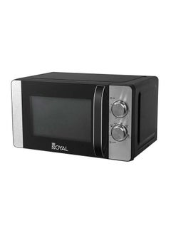 Royal Manual Microwave Oven, 6 Power Leves, 30 min Timer, Child Safety-Lock, Cooking End Signal, Easy Pull Chrome Handle 20 L 700 W RA-20XM2 Black Silver  - Image 1