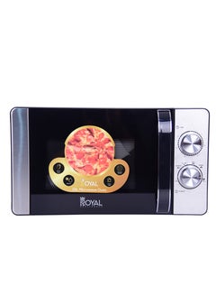 Royal Manual Microwave Oven, 6 Power Leves, 30 min Timer, Child Safety-Lock, Cooking End Signal, Easy Pull Chrome Handle 20 L 700 W RA-20XM2 Black Silver  - Image 2