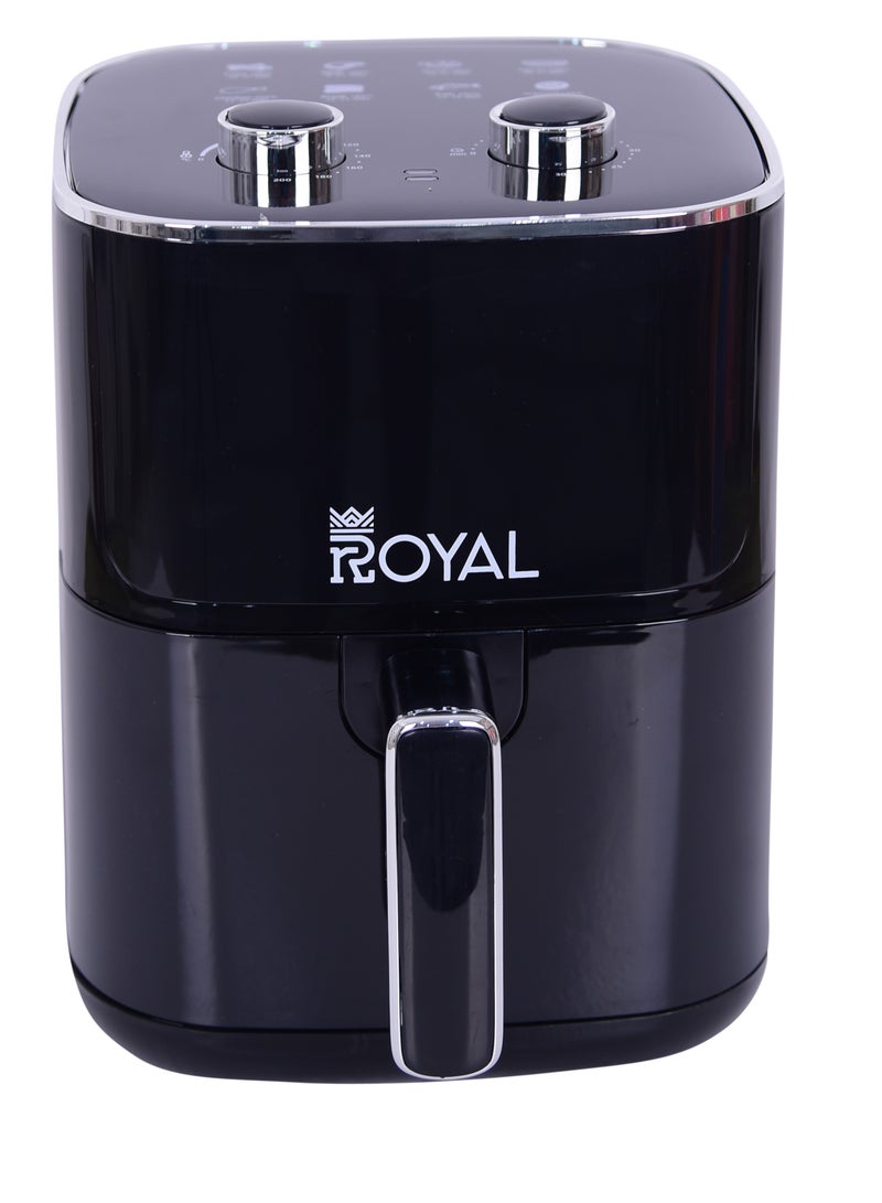 Royal - Manual Air Fryer, 80-200 °C Temperature, With Visible Windows, Rapid Hot Air Circulation 4.7 L 1400 W RA-AFM4717 Black - Image 1