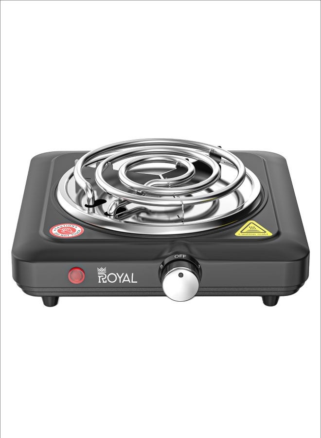 Royal Electric Hot Plate Single Spiral 1000 Watts Adjustable Temperature & Non-Stick Coating 1000 W RA-HPS135 - Image 1