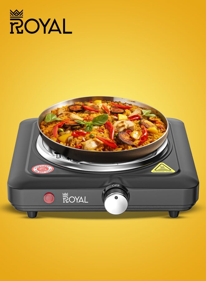 Royal Electric Hot Plate Single Spiral 1000 Watts Adjustable Temperature & Non-Stick Coating 1000 W RA-HPS135 - Image 5