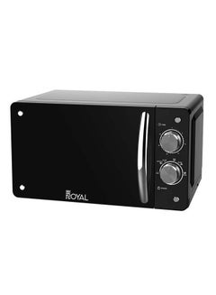 Royal Manual Microwave Oven, 6 Power Leves, 30 min Timer, Child Safety-Lock, Cooking End Signal, Easy Pull Chrome Handle 20 L 700 W RA-20XM1 Black 