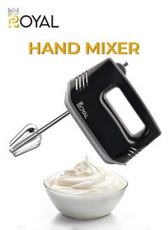 Royal Electric Hand Mixer 5 Speed -Copper Motor,Plastic/Stainless Steel Body 5 Speed Control, , Includes Beaters and Dough Hooks 150 W RA-HM38  - Image 3