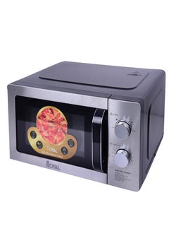 Royal Manual Microwave Oven, 5 Power Leves, 35 min Timer, Child Safety-Lock, Cooking End Signal, Easy Pull Chrome Handle 20 L 700 W RA-20XM3 Silver Black  - Image 3