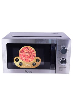 Royal Manual Microwave Oven, 5 Power Leves, 35 min Timer, Child Safety-Lock, Cooking End Signal, Easy Pull Chrome Handle 20 L 700 W RA-20XM3 Silver Black  - Image 2