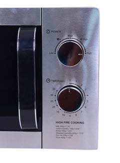 Royal Manual Microwave Oven, 5 Power Leves, 35 min Timer, Child Safety-Lock, Cooking End Signal, Easy Pull Chrome Handle 20 L 700 W RA-20XM3 Silver Black  - Image 5